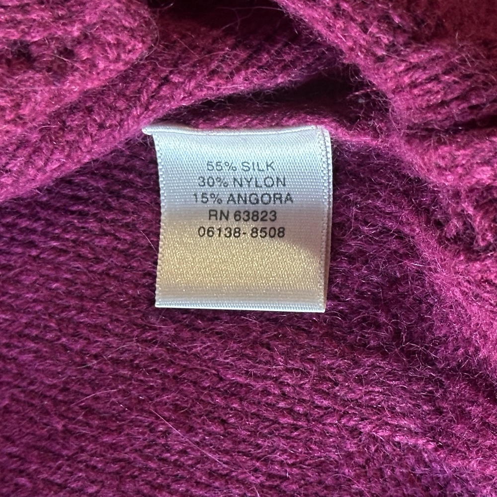 Christopher & Banks Women's Purple Collared Cardigan Sweater Size L - Picture 12 of 12